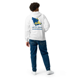WH HOWLING WOLF zip hoodie - white