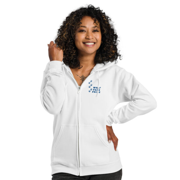 WH HOWLING WOLF zip hoodie - white - Image 2