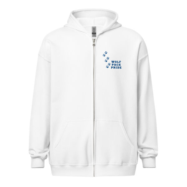 WH HOWLING WOLF zip hoodie - white - Image 4