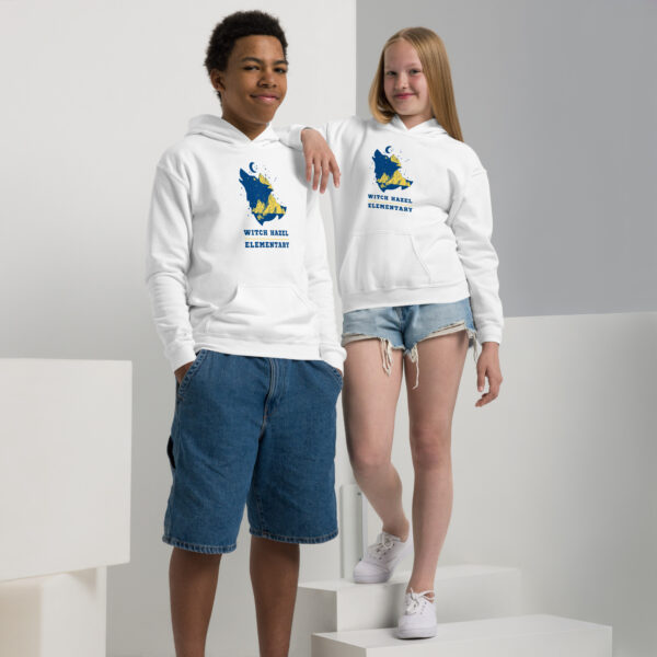 WH HOWLING WOLF Youth Hoodie - White - Image 2