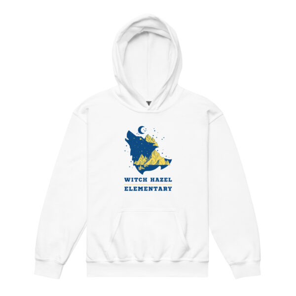 WH HOWLING WOLF Youth Hoodie - White - Image 3